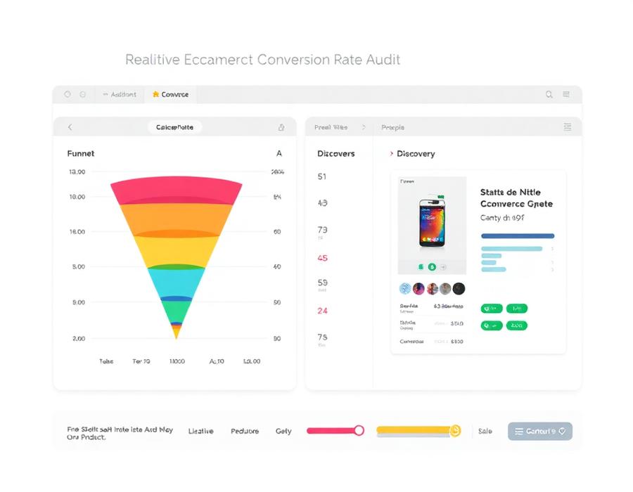 Conversion audit funnel and product page heatmap