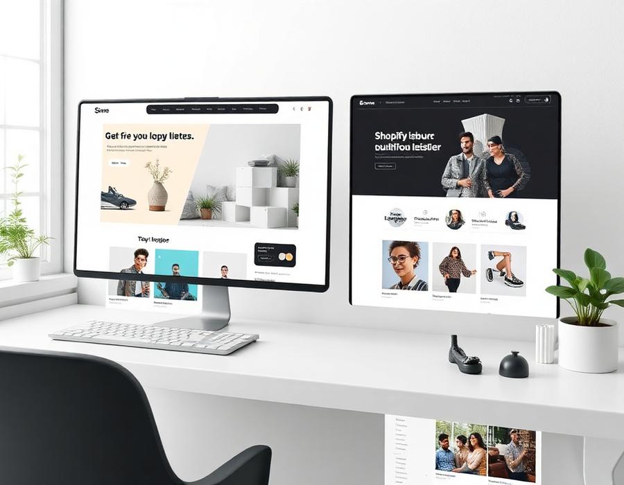 Shopify theme design mockups
